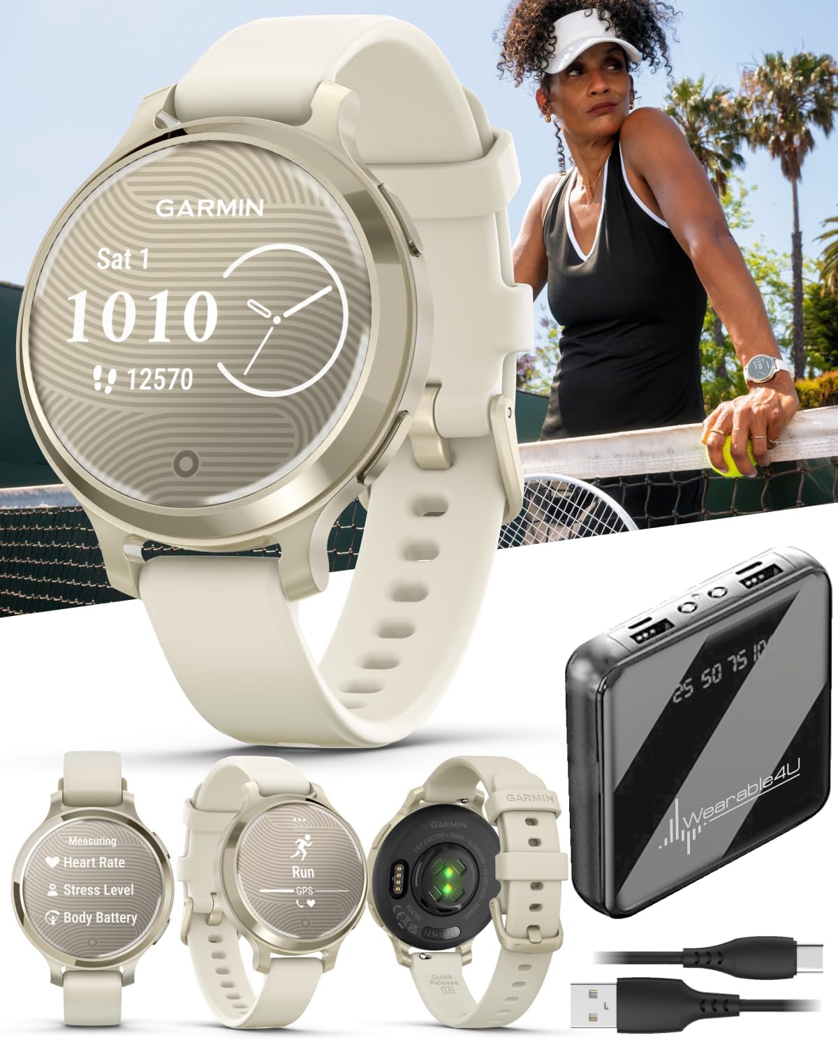 Garmin Lily 2 Active Smartwatch with Built-in GPS and Style