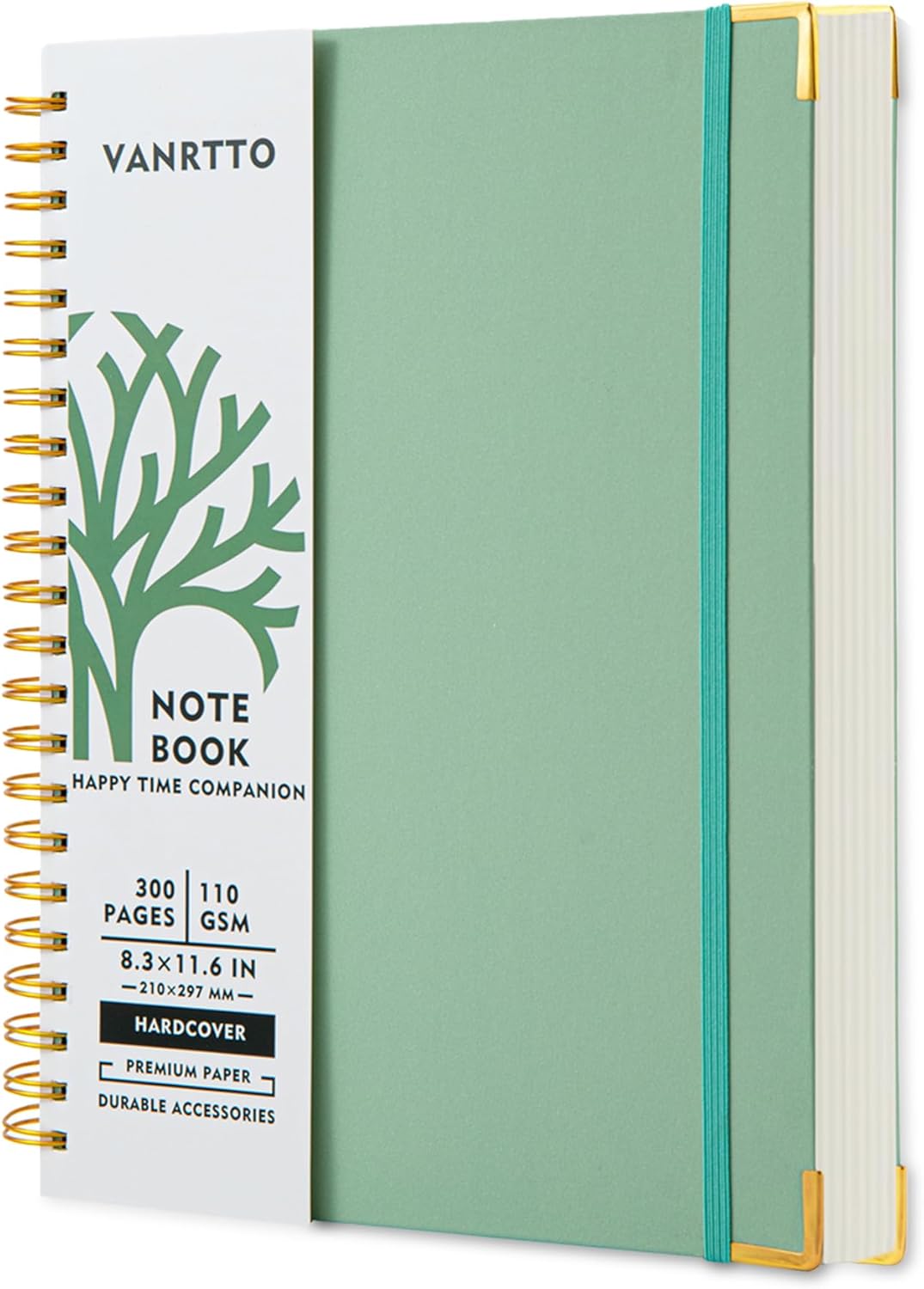 Large Spiral Notebook with Thick Paper - Ideal for Work, School, & Travel