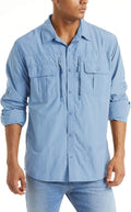Long Sleeve Fishing Shirt for Men - Quick Dry Nylon Tactical Fit
