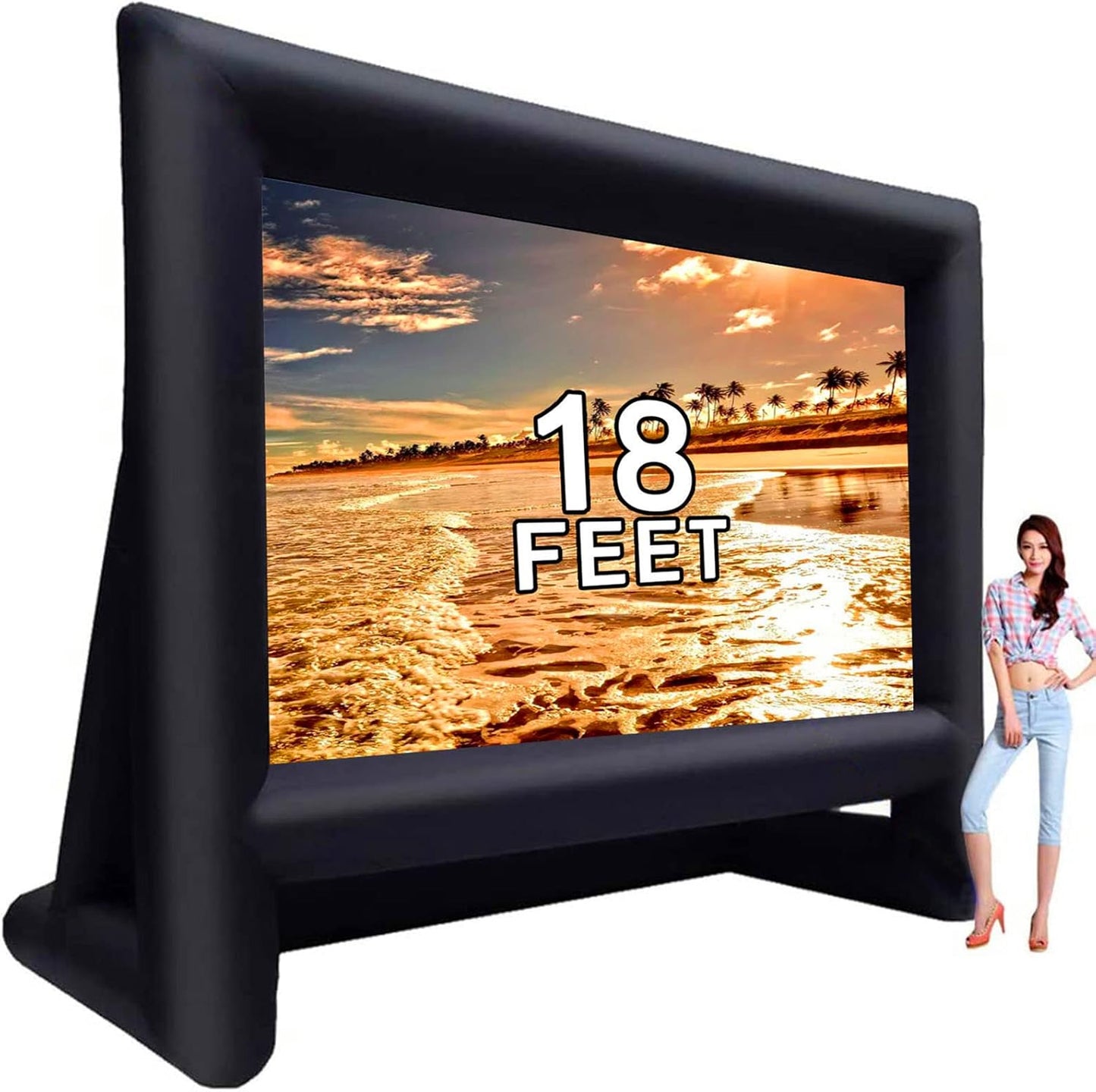Portable 18ft Inflatable Movie Screen Kit - Perfect for Any Party!