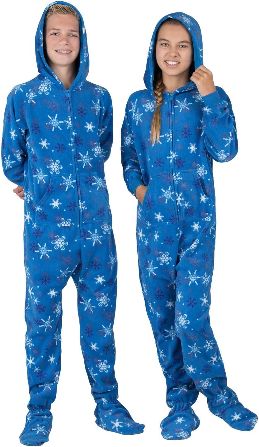 Footed Pajamas Winter Wonderland Infant Hoodie Fleece One Piece