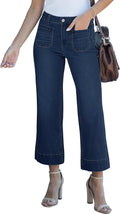 Wide Leg Jeans for Women High Waisted Cropped Flare Jeans