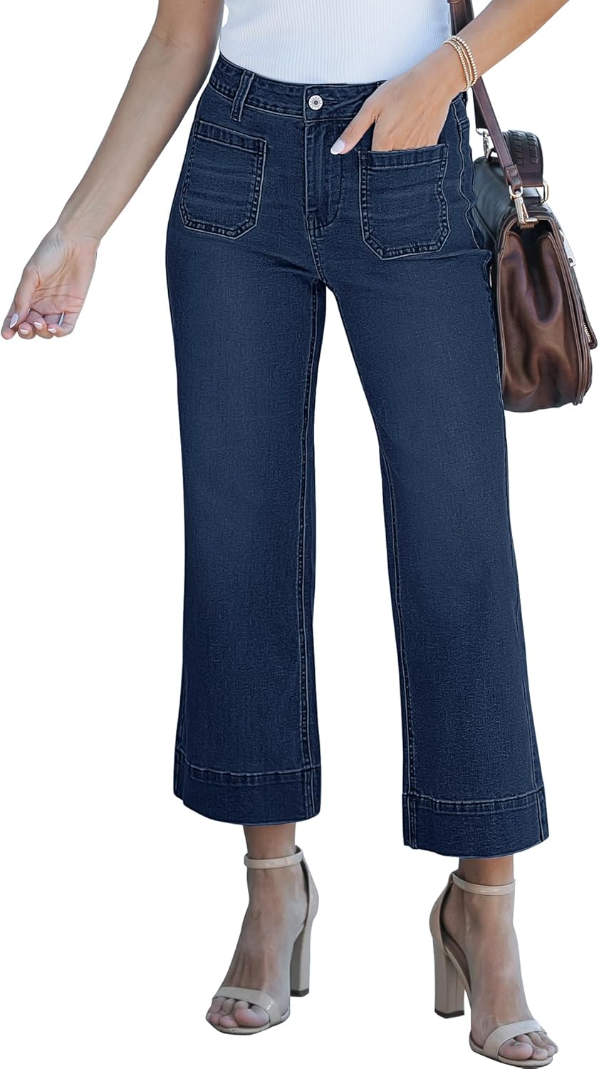 luvamia Wide Leg Jeans for Women - Trendy High Waisted Flare