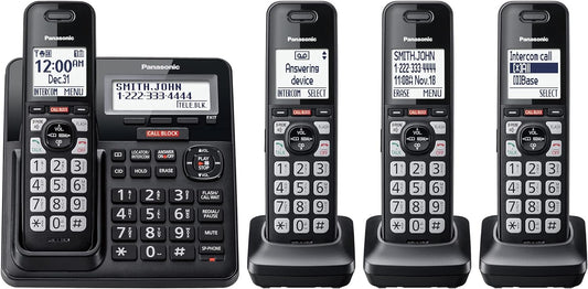 Panasonic Cordless Phone with Advanced Call Block and Recording
