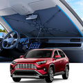 Car Windshield Sun Shade Umbrella - 360 Flex Handle, Keep Cool