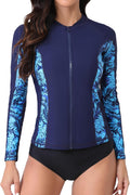 Women's Rashguard Swimsuit Zip Front UPF 50+ - Sun Protection Fit