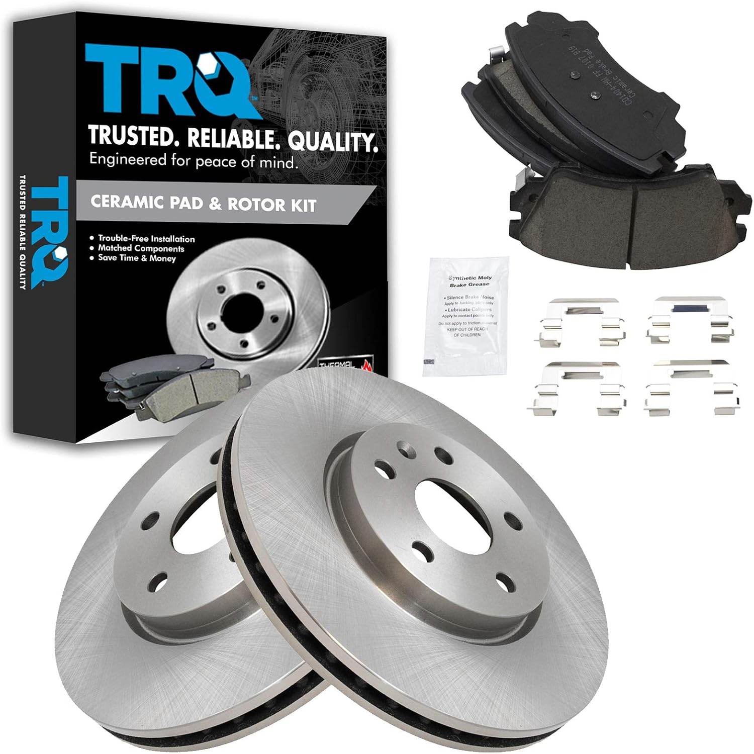 TRQ Front Brake Pad & Rotor Kit for 2010-2015 Chevrolet Camaro