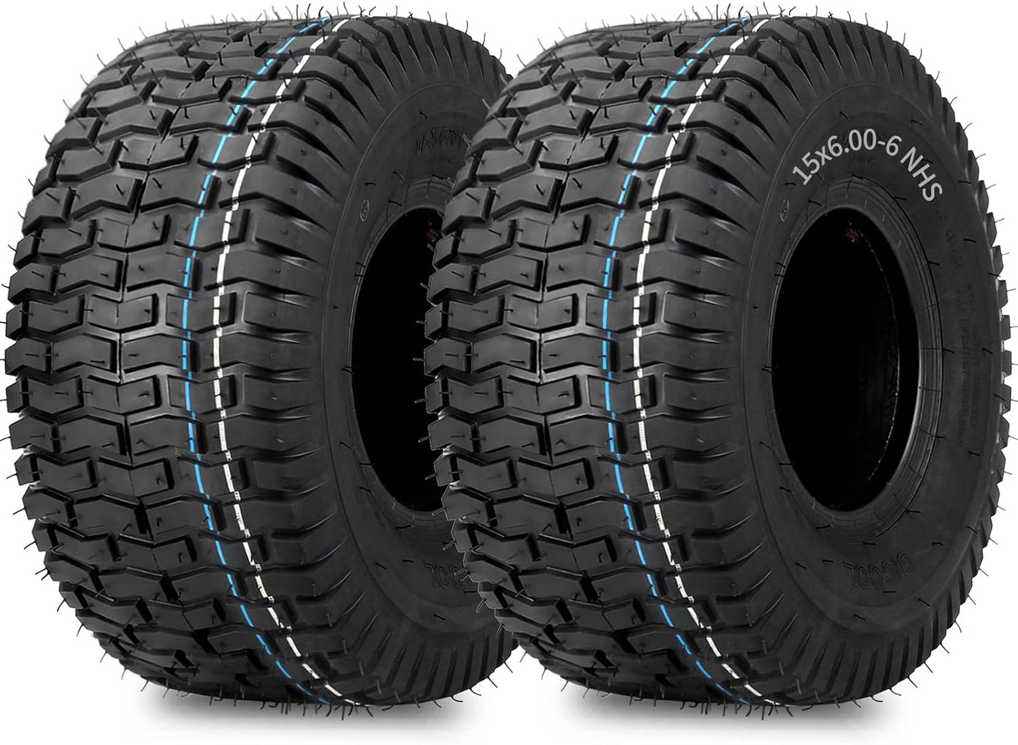 15x6.00-6 Tubeless Lawn Mower Tire for Riding Lawnmowers