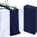 Navy Blue Cheesecloth Table Runner 16 Pack 10ft - Rustic Sheer Decor
