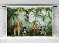 Kate 10x6.5ft Jungle Animal Backdrop Cartoon Forest Animals - Kids