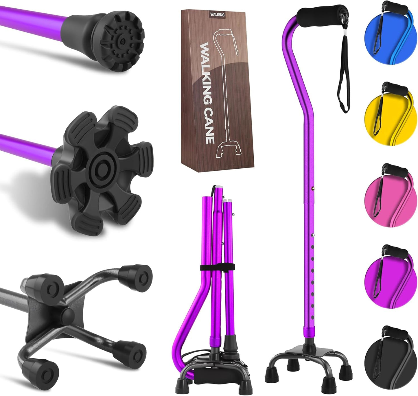 LIXIANG Walking Canes for Seniors - Adjustable & Foldable Design