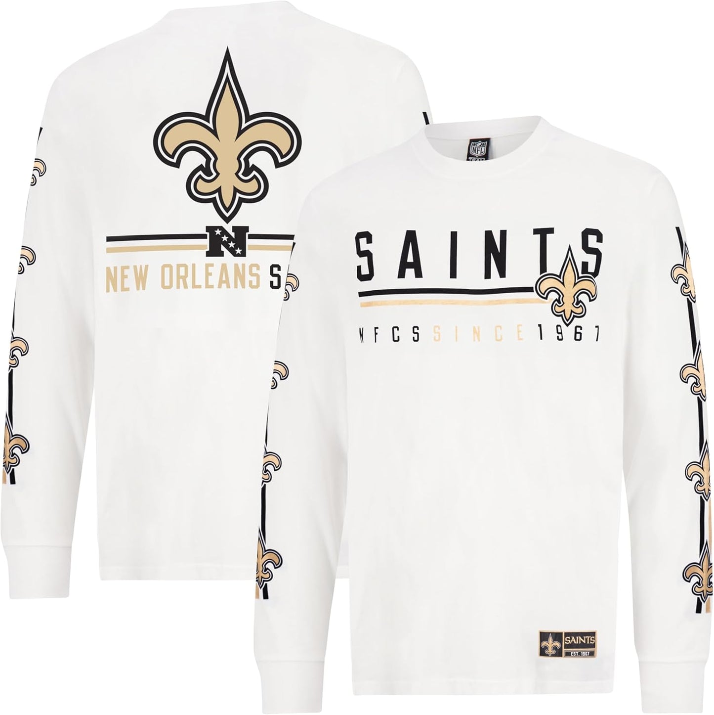 Ultra Game Men's NFL Official Long Sleeve T-Shirt for Fans