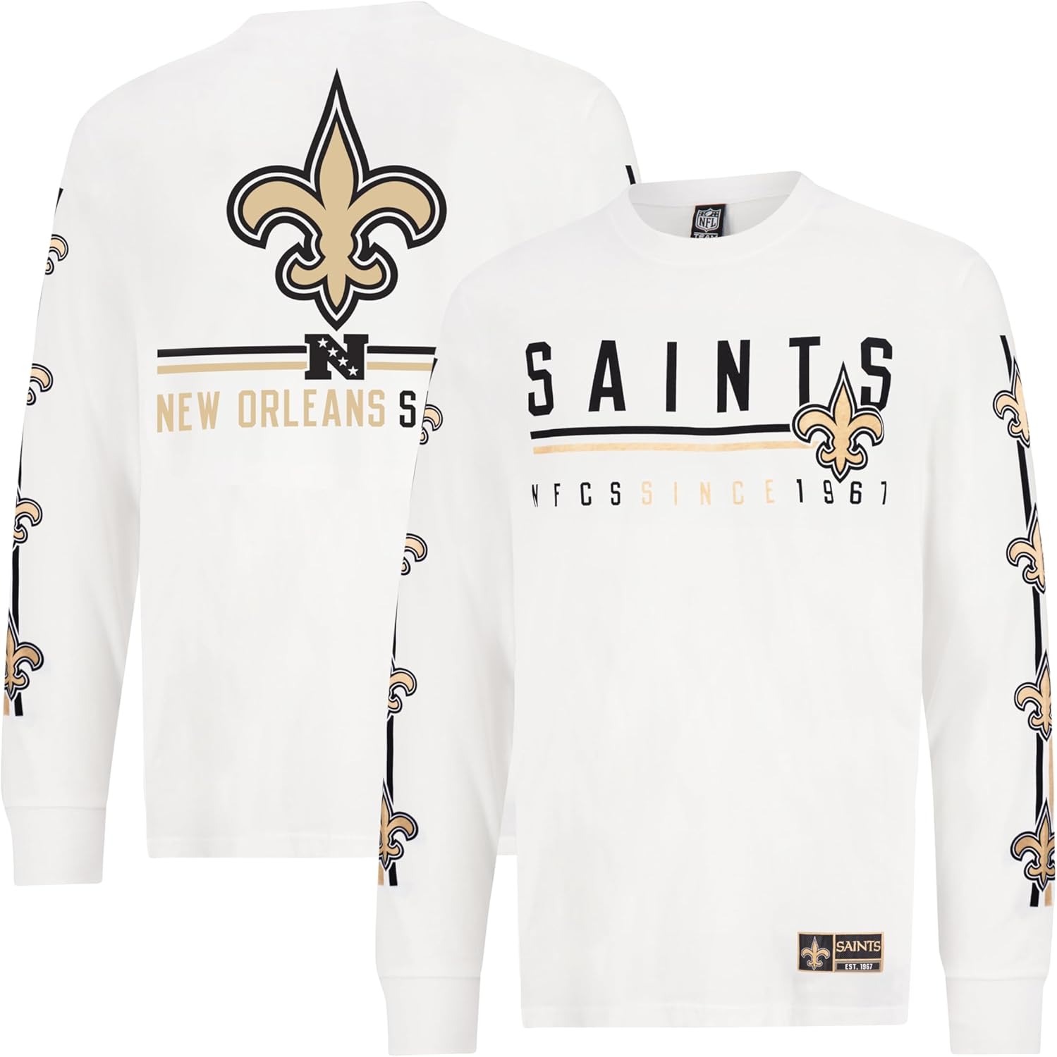 Ultra Game Men's NFL Official Long Sleeve T-Shirt for Fans