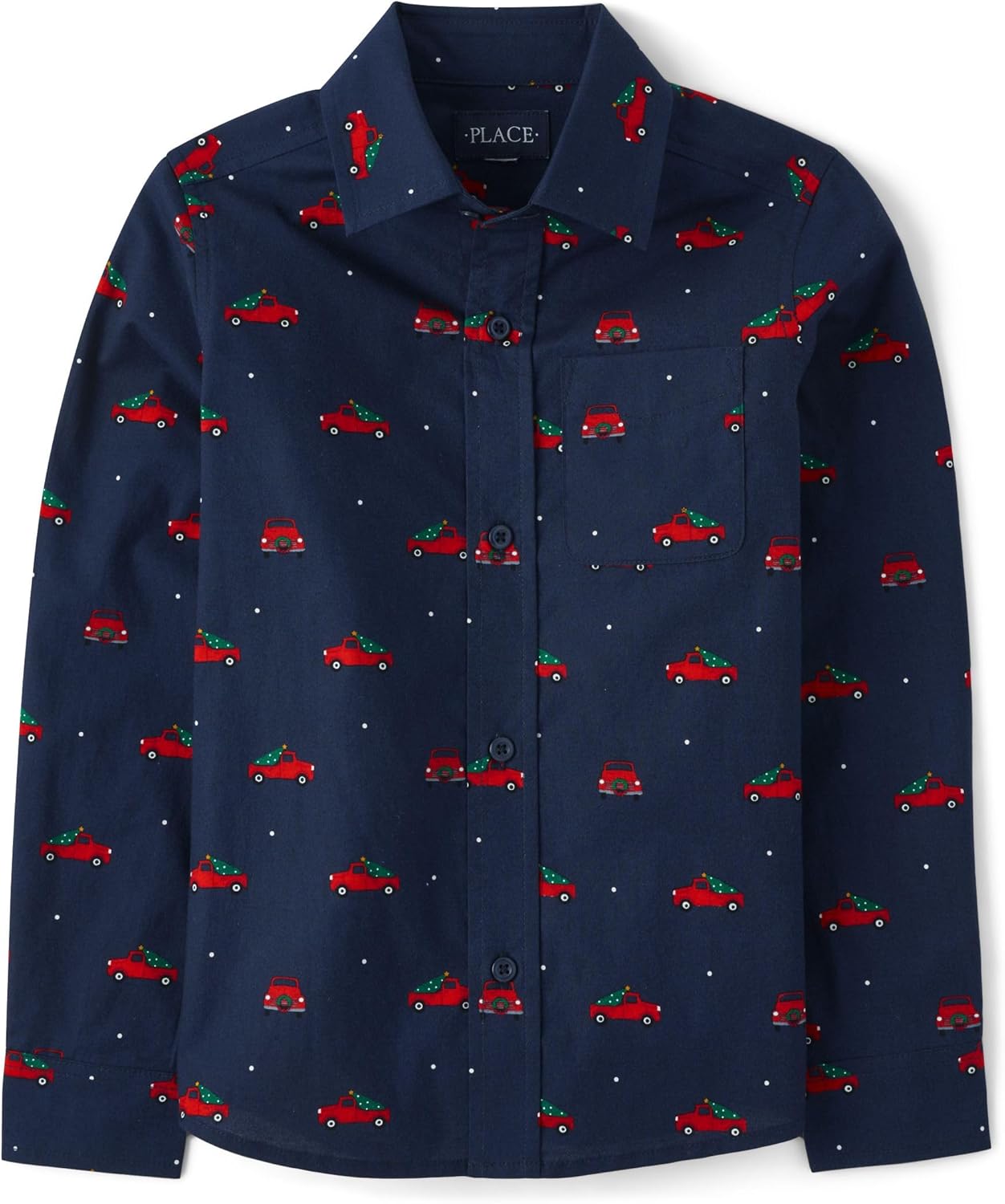 Boys Long Sleeve Poplin Button Down Shirt for Stylish Kids