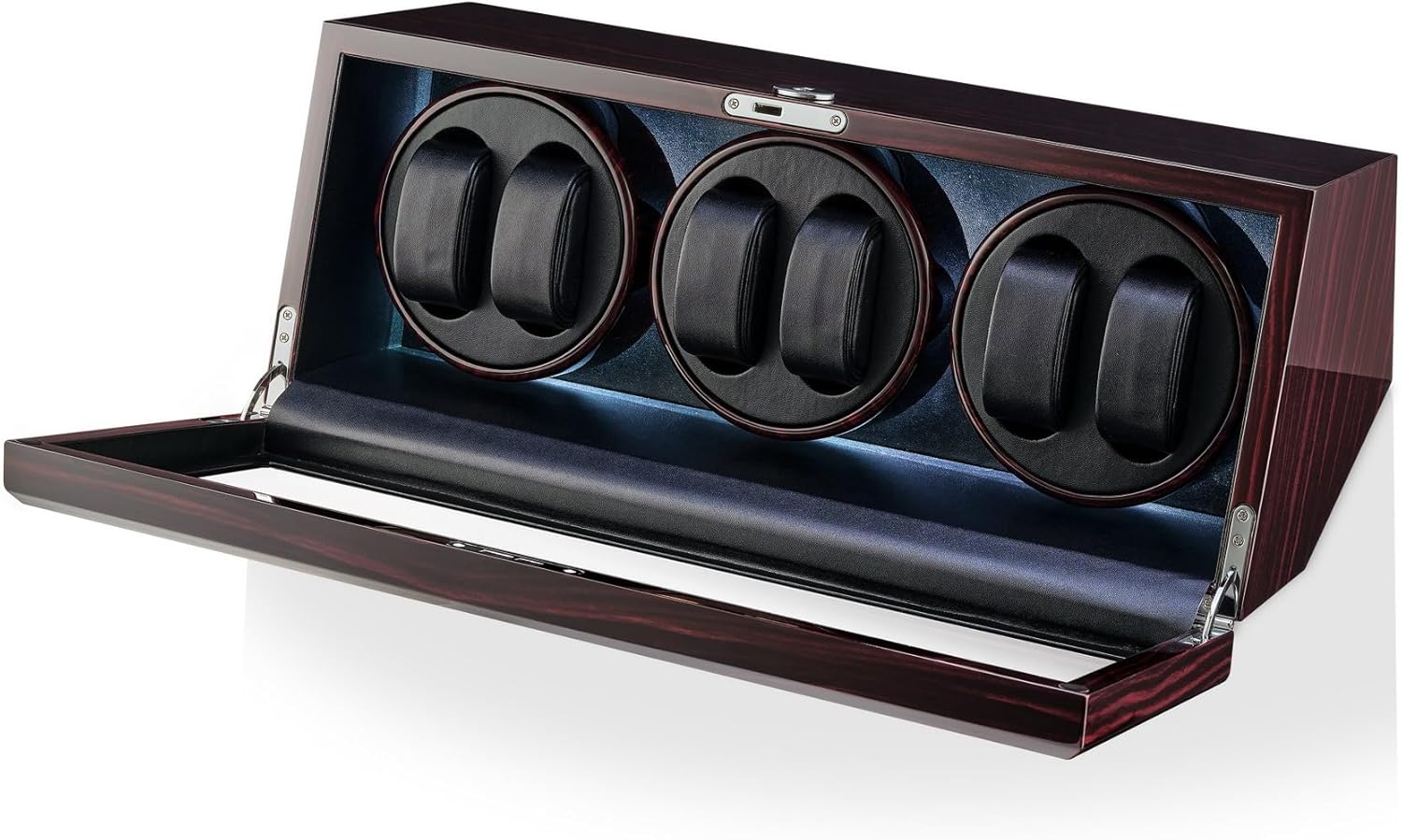 TIMECUBE 6-Watch Winder: LED Light, 15 Programs