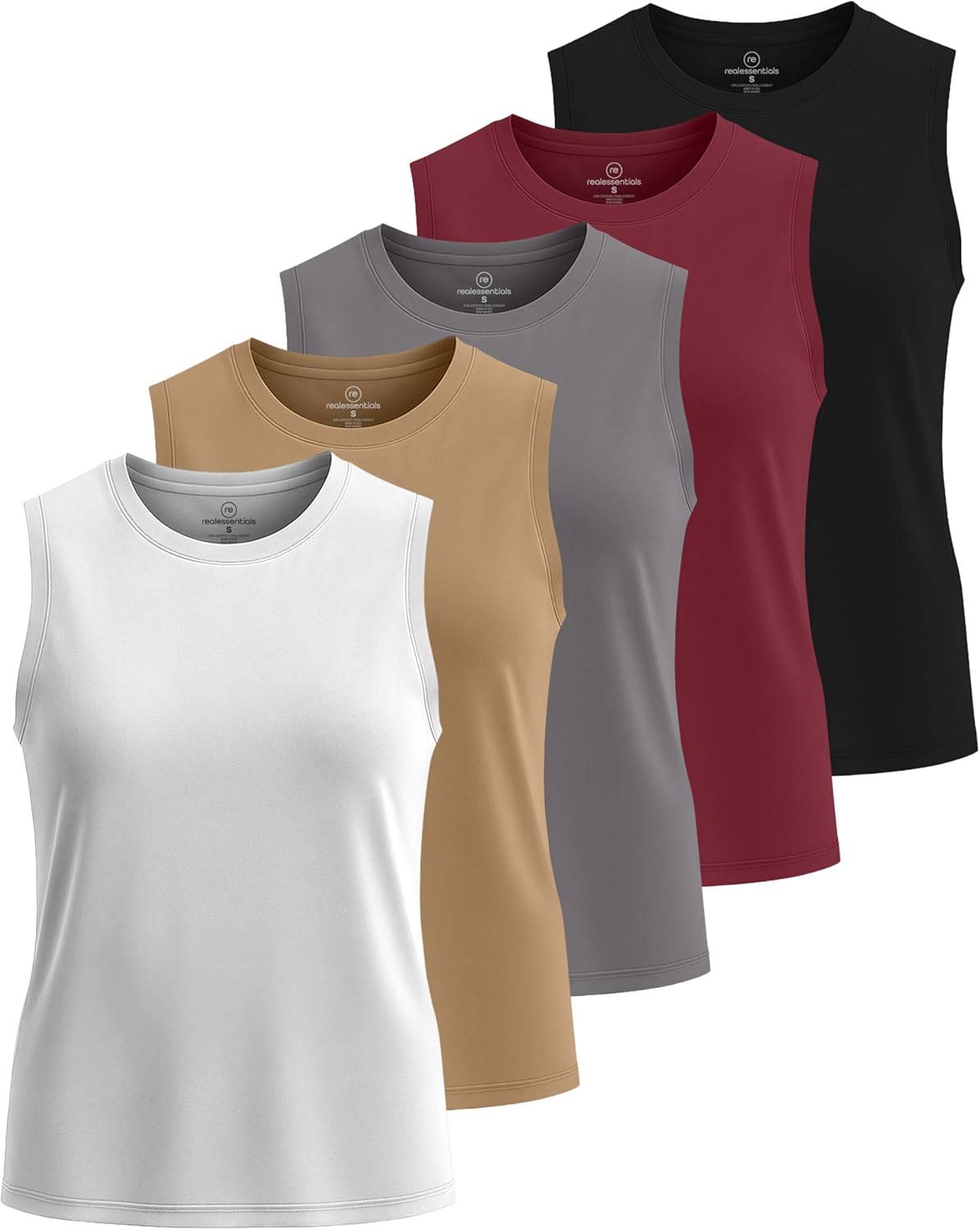 Real Essentials Women's Dry-Fit Tank Tops for Active Lifestyle