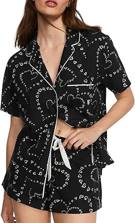 Victoria's Secret Flannel Short Pajama Set for Women Sleepwear