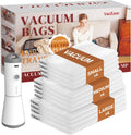 Travel Vacuum Bags with Rechargeable Cordless Air Pump - Space Saver