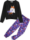 Girls Twist Front Tracksuit Two-Piece Set - Tie Dye Lounge Wear