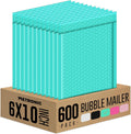Metronic Bubble Mailers 6x10 Inch 600 Pack Teal - Padded Waterproof