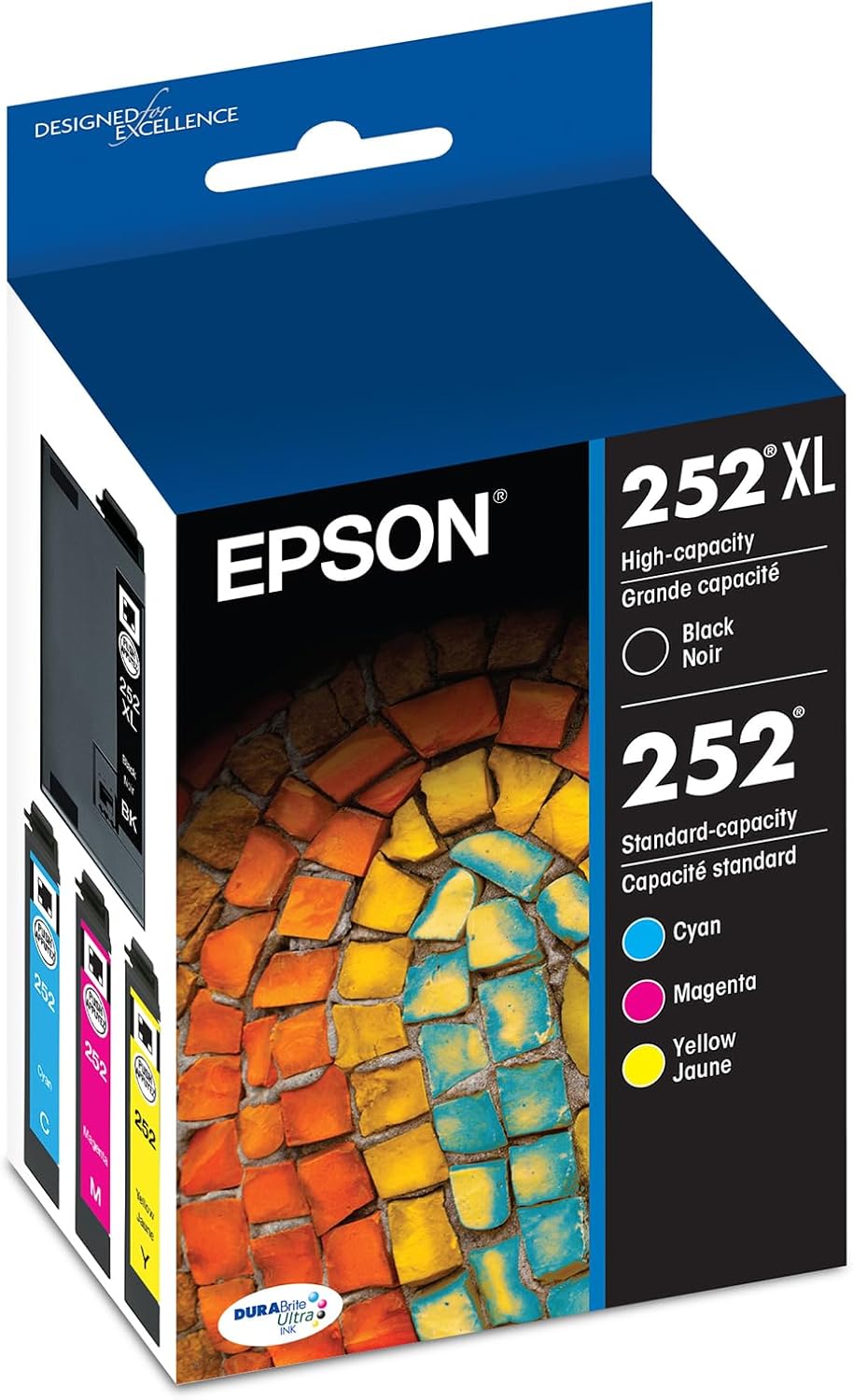 EPSON 252 DURABrite Ultra Ink Combo Pack - High Capacity, Vibrant Colors!