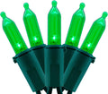 200 Count Green LED Christmas Lights 66 ft String Lights - Long