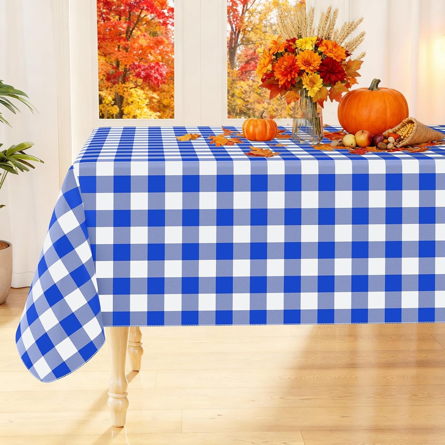 Smiry Rectangle Table Cloth - Waterproof Vinyl Table Cover