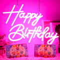 Happy Birthday Neon Sign for Festive Wall Decor and Celebrations