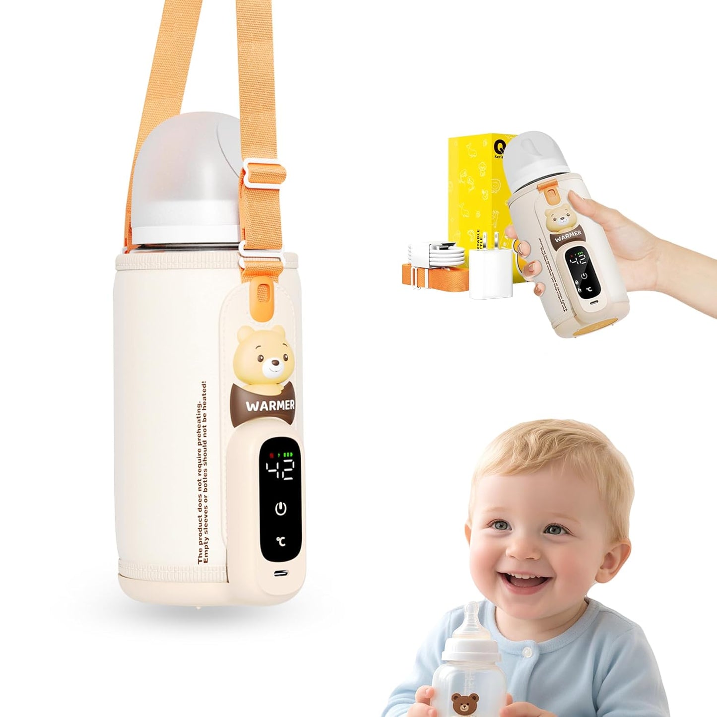 Portable Bottle Warmer for Travel with Accurate Temperature Control