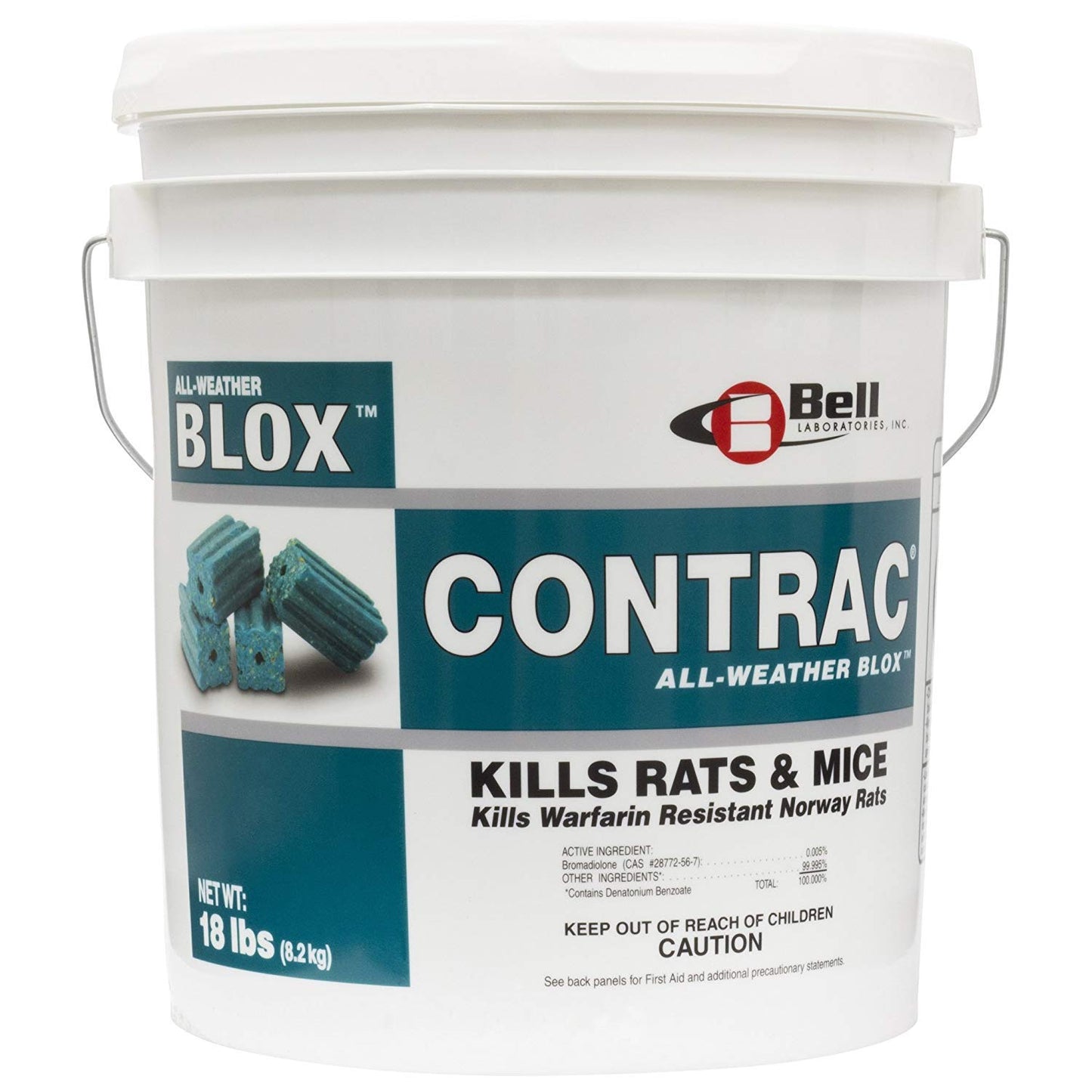 Contrac Blox Rodenticide - Effective 18 lb. Pail for Pest Control