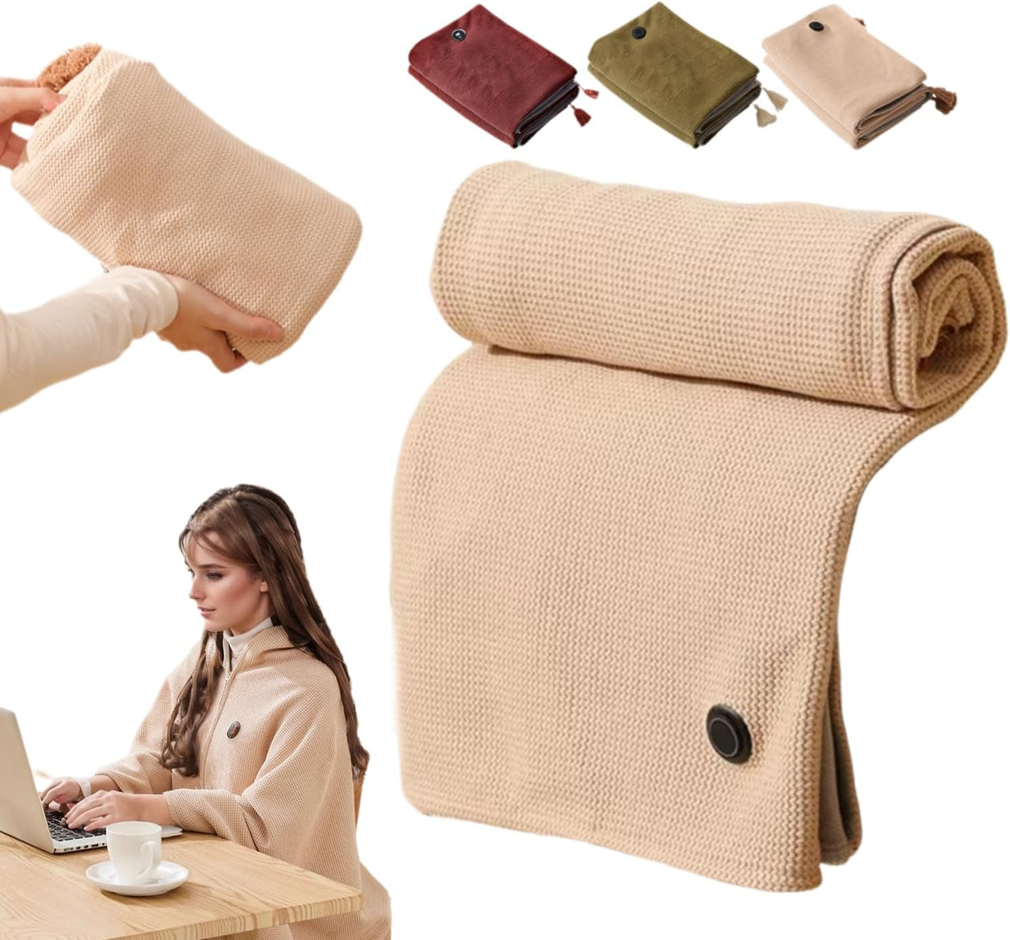 Portable Heated Shawl for Women - Cozy Heated Blanket Wrap