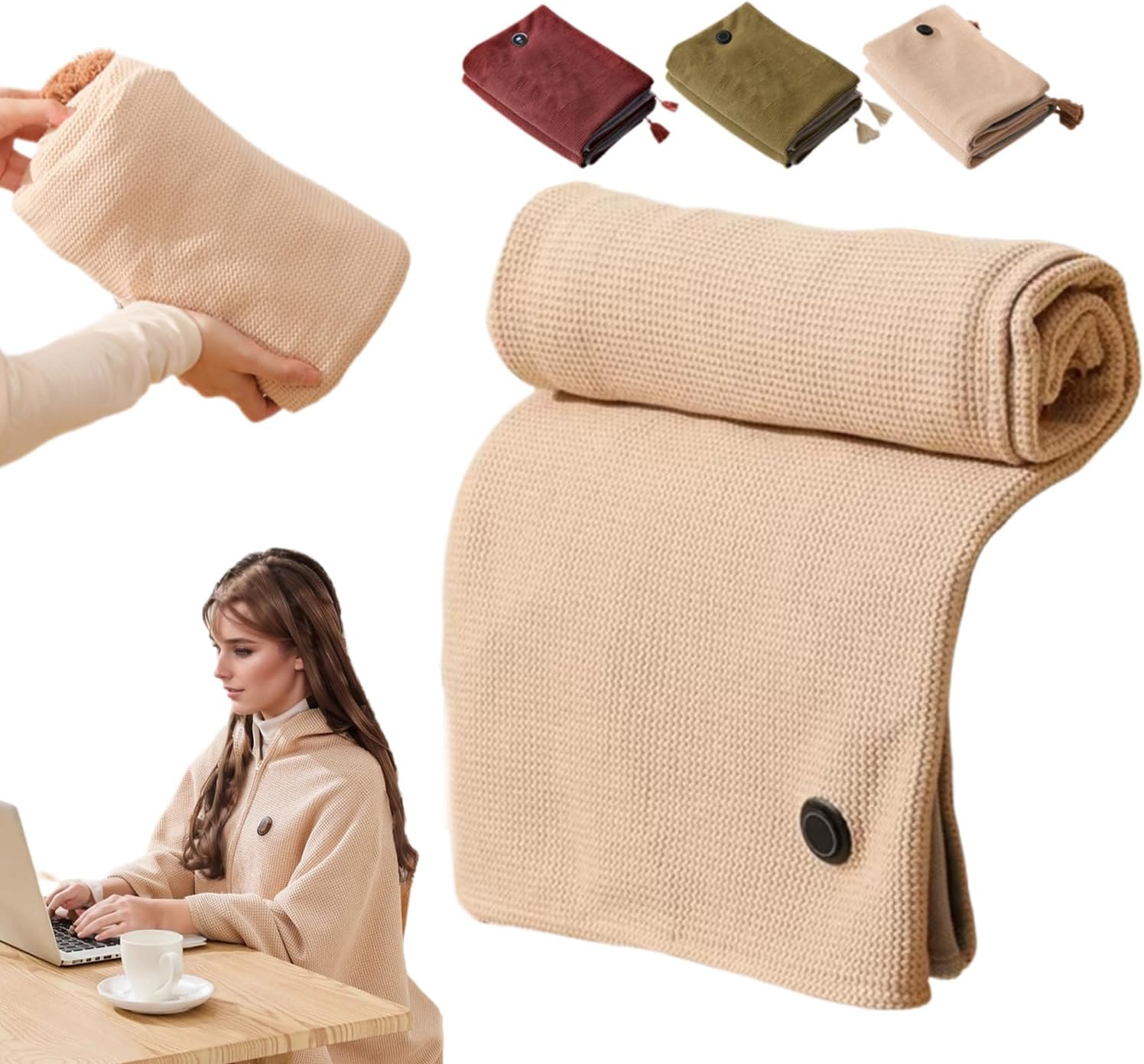Portable Heated Shawl for Women - Cozy Heated Blanket Wrap