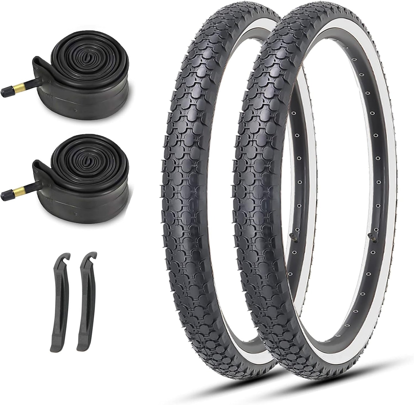 MOHEGIA 24/26 Inch Cruiser Bike Tires Set for Smooth Rides
