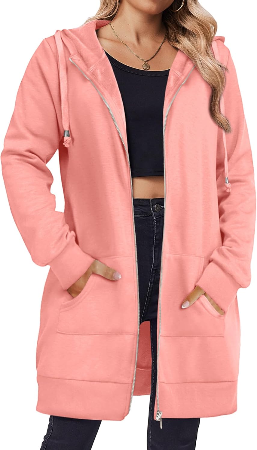 Zeagoo Zip Up Hoodies For Women - Stylish Oversized Sweatshirts