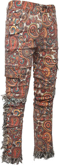 Men's Skinny Denim Jeans for Streetwear - Stylish Printed Slim Fit