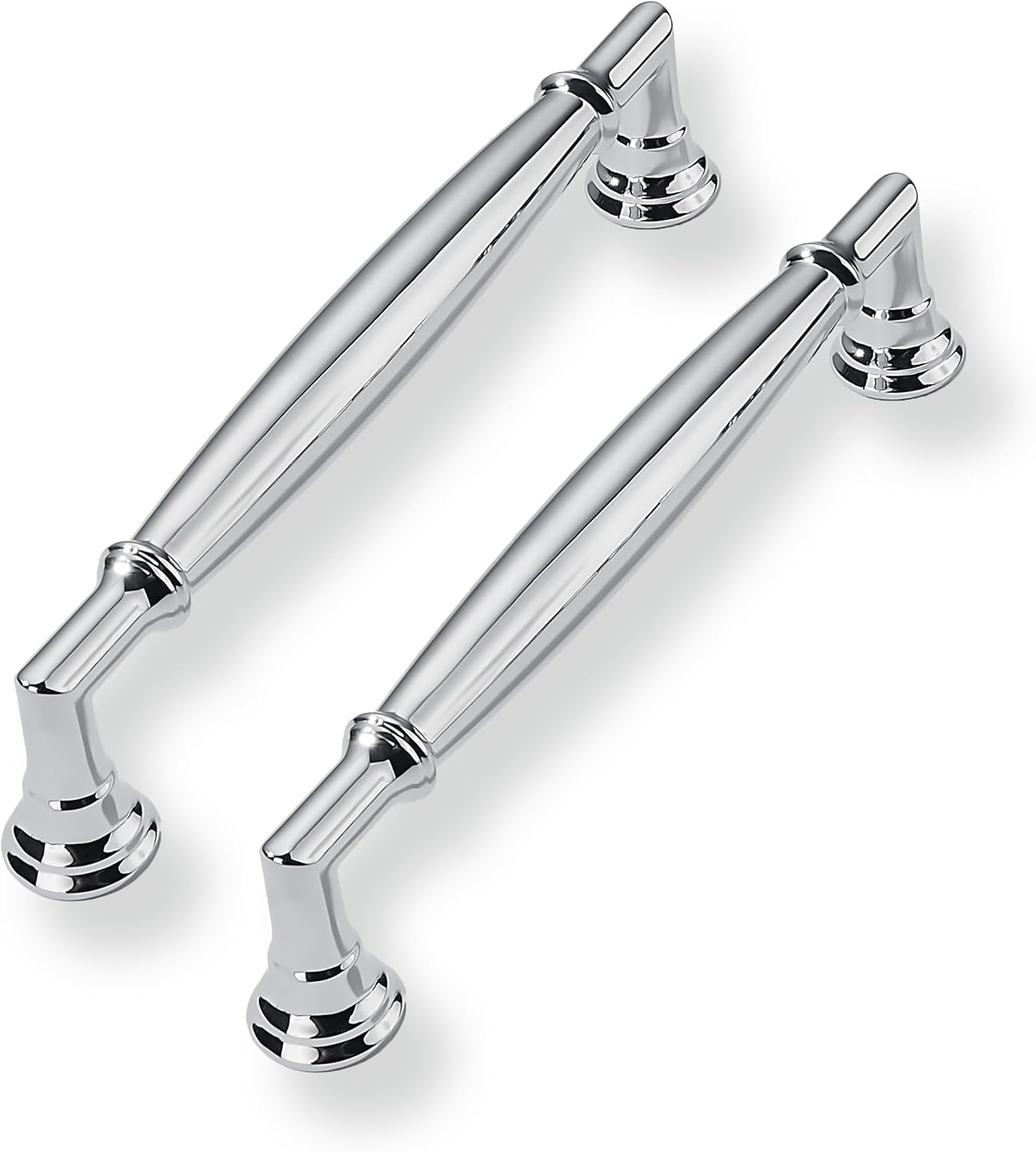 10 Pack 5 Inch Hole Center Polished Chrome Cabinet Pulls