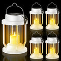 Solar Lantern Outdoor & Indoor Hanging Lights with Flickering Flame