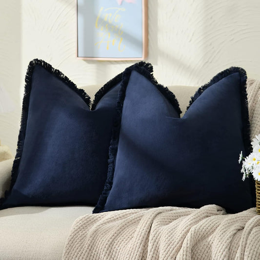 Chic Navy Throw Pillow Covers 26x26 for Cozy Home Decor