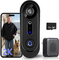 Wireless 2K Doorbell Cam - No Fees, Night Vision, 2-Way Audio!
