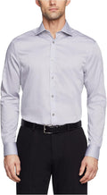 Calvin Klein Men's Dress Shirt Regular Fit Non Iron Herringbone - Low