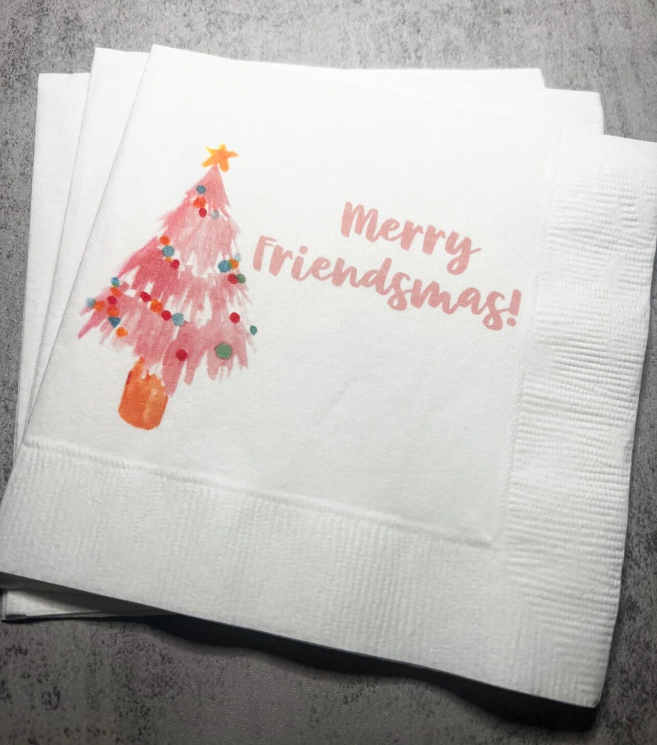 Very Merry Friendsmas Cocktail Napkins - Set of 25