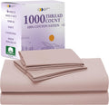 1000 Thread Count Cotton Sateen Queen Sheets - Thick Luxury