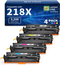 218X Toner Cartridges 4 Pack High Yield Compatible Replacement - Fast
