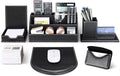 Office Desktop Organizer Set PU Leather - 6 Piece Desk