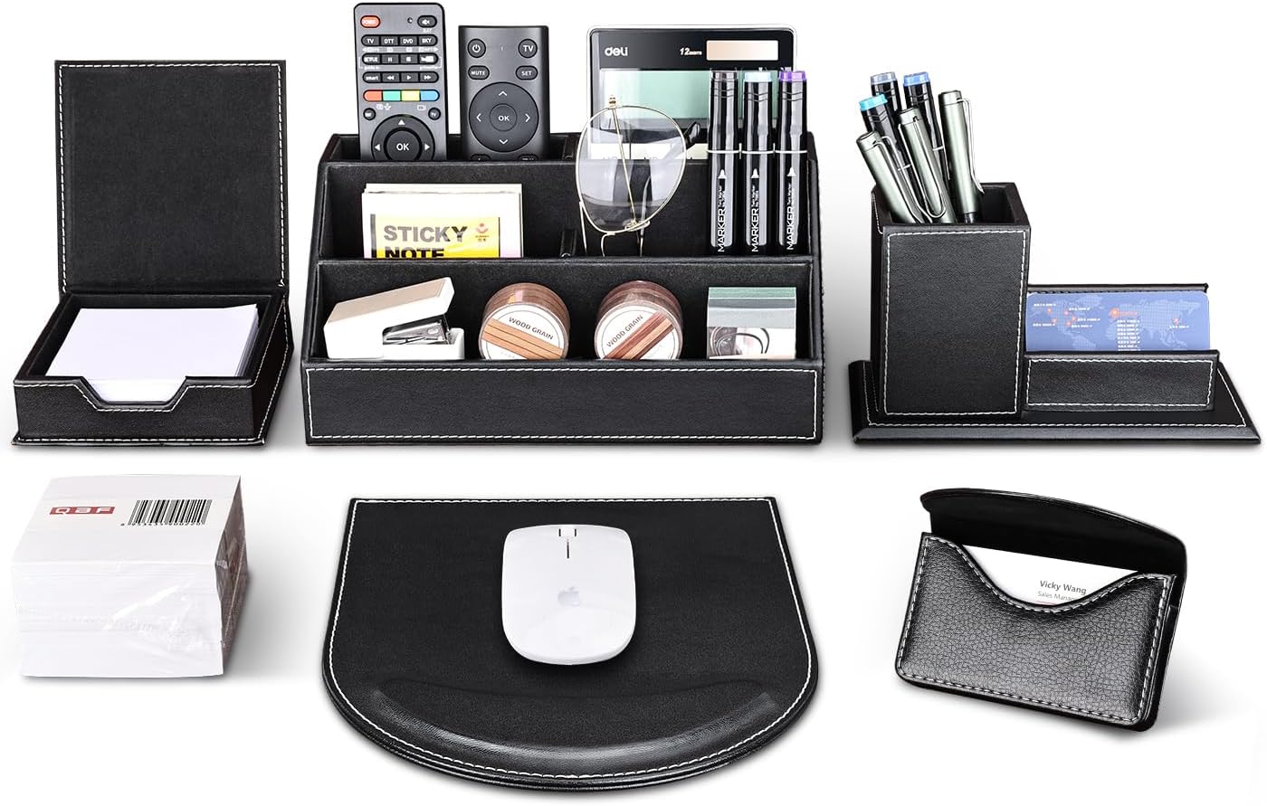 KINGFOM T31 Office Desktop Decor Organizer Supplies Set