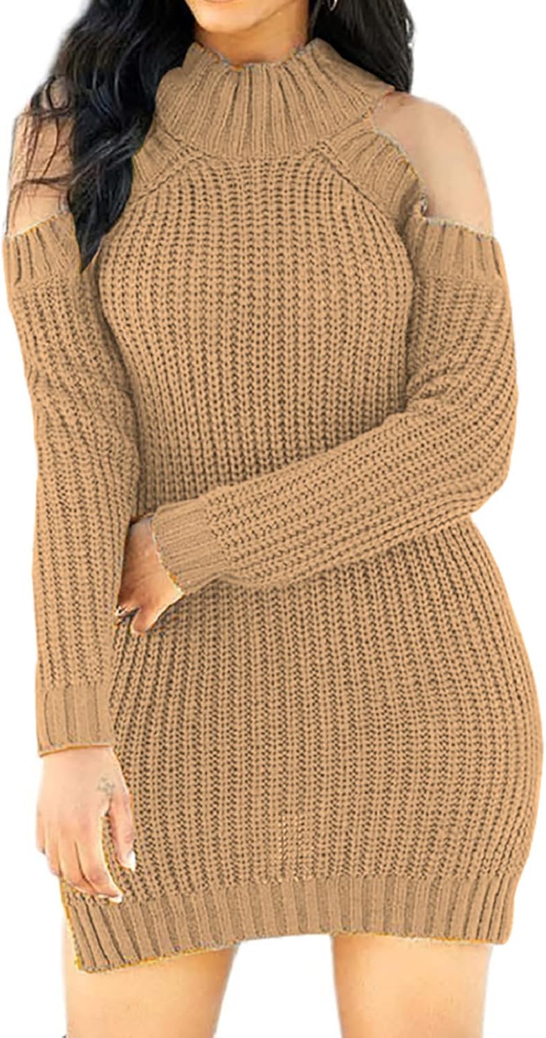 Sweater Dresses for Women Casual Sexy Off Shoulder Long Sleeve