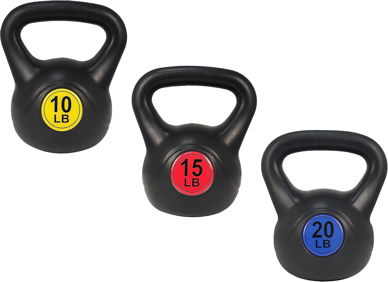 Wide Grip 3-Piece Kettlebell Exercise Fitness Weight Set Review