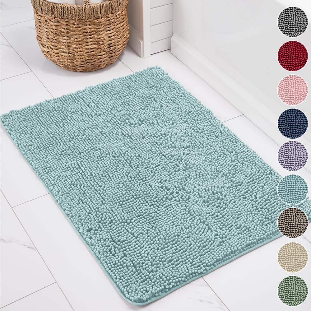 KANGAROO Chenille Soft Absorbent Bath Rug for Home Decor