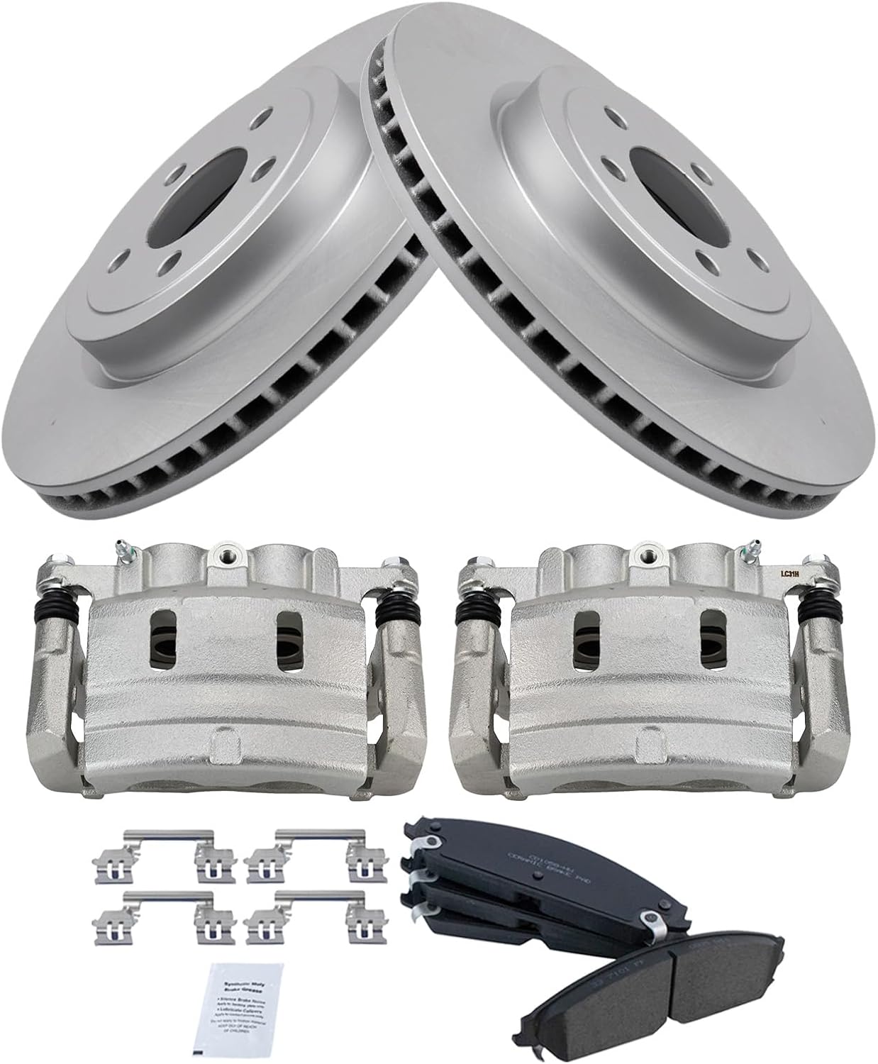 TRQ Front Brake Pad & Rotor Kit for 2014-2019 Dodge Charger