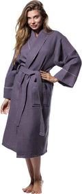 Full-Length Waffle Kimono Robe for Women - Lightweight, Fast-Drying